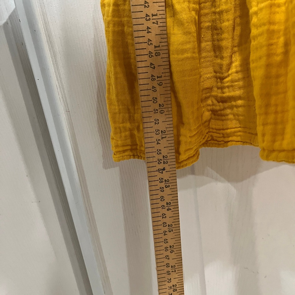 9seed EL MATADOR Mustard Yellow Cotton‎ Gauze Mini Dress Beach Cover Up Size 1 - Picture 6 of 8